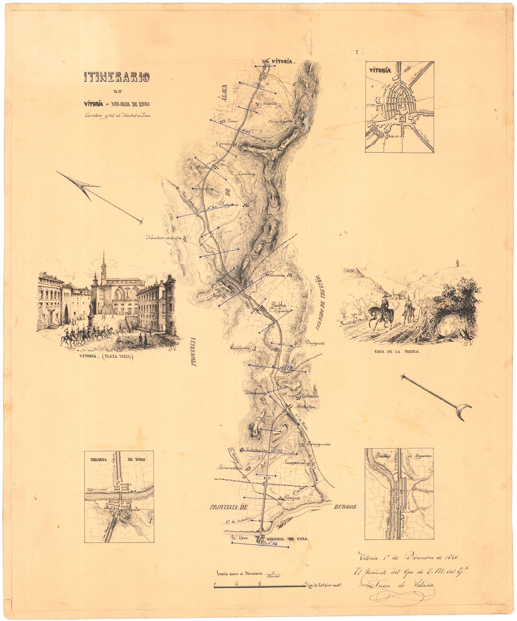 Itinerario de Vitoria a Miranda de Ebro