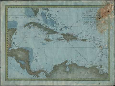 Carta de las Costas de Tierra Firme desde el... (Año de 1825)