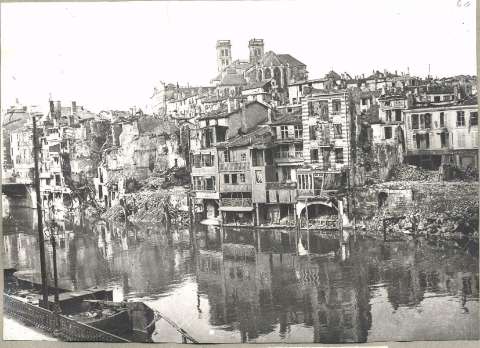 A orillas del Mosa en Verdún (Francia) (Producción: 1914-1918)