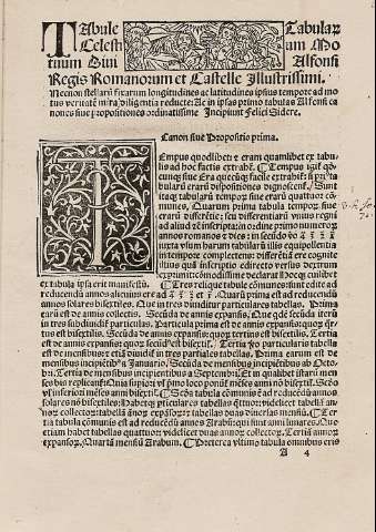 Tabule Astronomice Alfonsi Regis (1492)