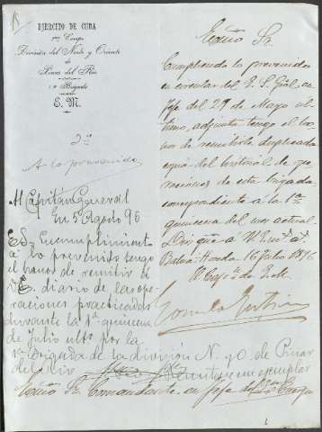 Diario de operaciones de la 1ª Brigada de la 1ª... (Producción: 01-06-1896 / 16-07-1896)