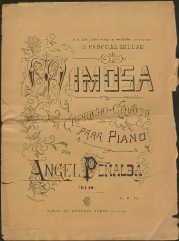 Mimosa : capricho-gavota para piano (Publicación: 1889)