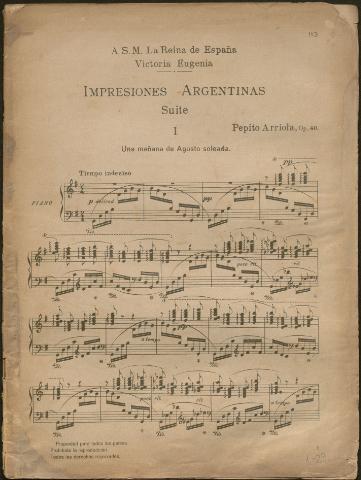 Impresiones argentinas : suite, op. 40 (Publicación: 1916)
