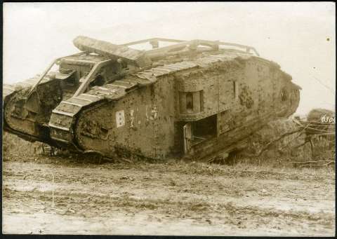 Die verlorene Tankschlacht der Engländer bei... (aproximadamente 1914-1918)