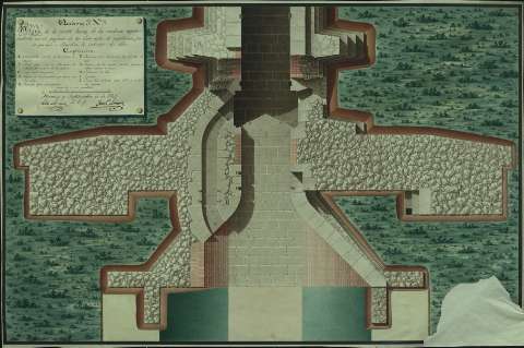 Plano de la parte baxa de la exclusa... (1801)