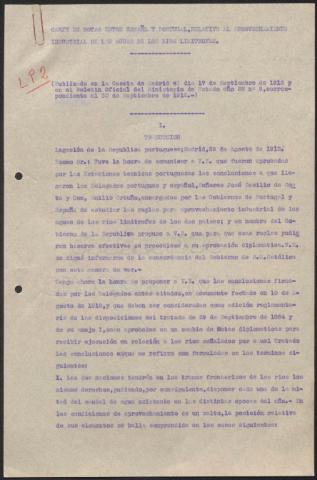 Canje de notas entre España y Portugal relativo... (Producción: 1912-1934)