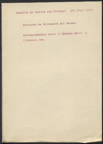 Contiienda de Villanueva del Fresno (Producción: 1909-1924)