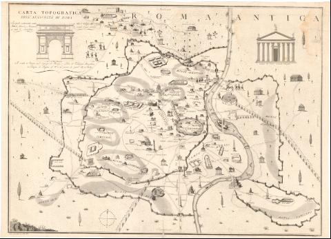 Carta Topografica dell'Antichita di Roma  : La... (1805)