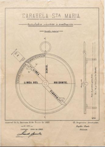 Carabela Santa María : Astrolabio náutico o... (Producción: Junio 1927)